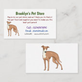 Carte De Visite Greyhound dog (Devant / Derrière)