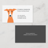Carte De Visite Greyhound | Italien Greyhound | Whippet | Chien mi (Devant / Derrière)