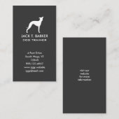 Carte De Visite Greyhound Silhouette (Devant / Derrière)