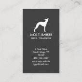 Carte De Visite Greyhound Silhouette (Devant)