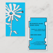 Carte De Visite gribouillis de fleur (Devant / Derrière)