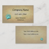 Carte De Visite Griffe d'ours de turquoise du Faux 3D (Devant / Derrière)