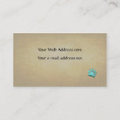 Carte De Visite Griffe d'ours de turquoise du Faux 3D (Dos)