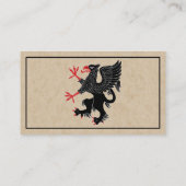 Carte De Visite Griffin Rampant Sable (Dos)