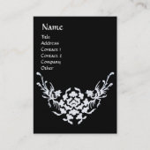 Carte De Visite GRIFFINS BLANC NOIR MONOGRAMME FLORAL Pearl (Devant)