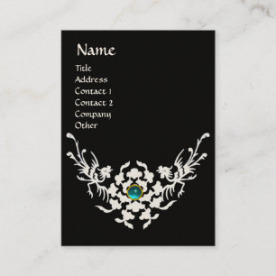 Carte De Visite GRIFFINS BLANCS AQUAMARINE MONOGRAM noir blanc
