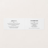 Carte De Visite Griffonnages de dessert - restauration bleue (Intérieur déplié)