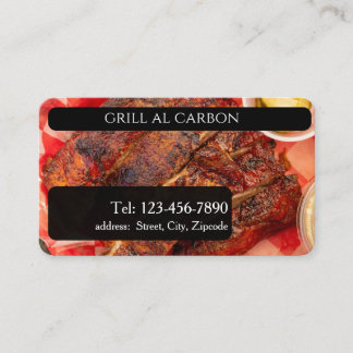 Carte De Visite grill al carbon , editable