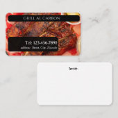 Carte De Visite grill al carbon , editable  (Devant / Derrière)