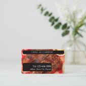 Carte De Visite grill al carbon , editable  (Debout devant)