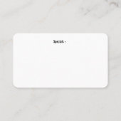 Carte De Visite grill al carbon , editable  (Dos)