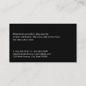 Carte De Visite Grill Master BBBQ Pit Grungy Speckée (Dos)