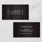 Carte De Visite Grill métallique foncé (Devant / Derrière)