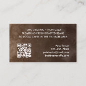 Carte De Visite Grillades de fèves de café (Dos)