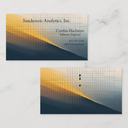 Carte De Visite Grille avec formes et points (Devant / Derrière)