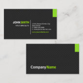 Carte De Visite Grille créative moderne Twill - Noir et vert Mint (Devant / Derrière)