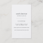 Carte De Visite Grille d'ardoise moderne (Dos)