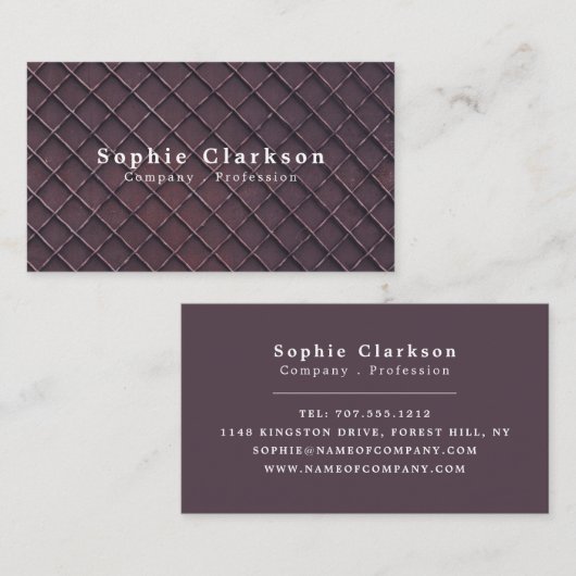 Carte De Visite Grille de clôture métallique, rustique (Devant / Derrière)