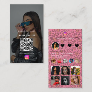Carte De Visite Grille de photos d'influenceur sur les médias soci