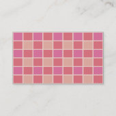 Carte De Visite Grille en mosaïque rose (Dos)