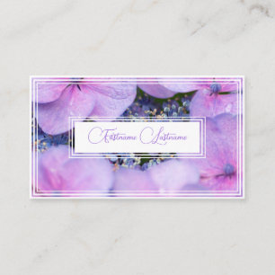 Carte De Visite Grille floriste rose minimaliste rectangles blancs