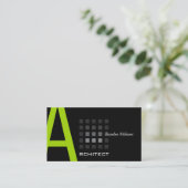 Carte De Visite Grille géométrique architecte (Debout devant)