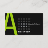 Carte De Visite Grille géométrique architecte (Devant)