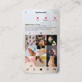 Carte De Visite Grille Instagram Silver Gold Artist (Devant)