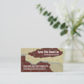 Carte De Visite Grille Peeling en brique créative (Debout devant)