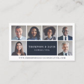 Carte De Visite Grille photo des membres de l'équipe d'affaires mo (Devant)