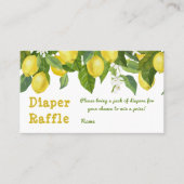 Carte De Visite Grille principale Baby shower de citron Raffin de (Devant)