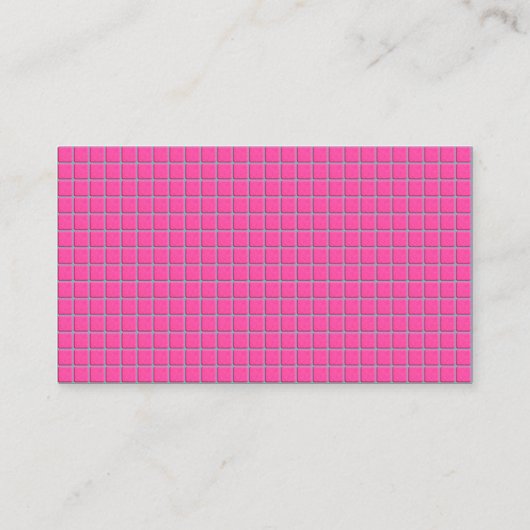 Carte De Visite Grille rose moderne (Dos)