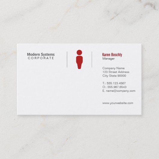 Carte De Visite Grille simple (Devant)