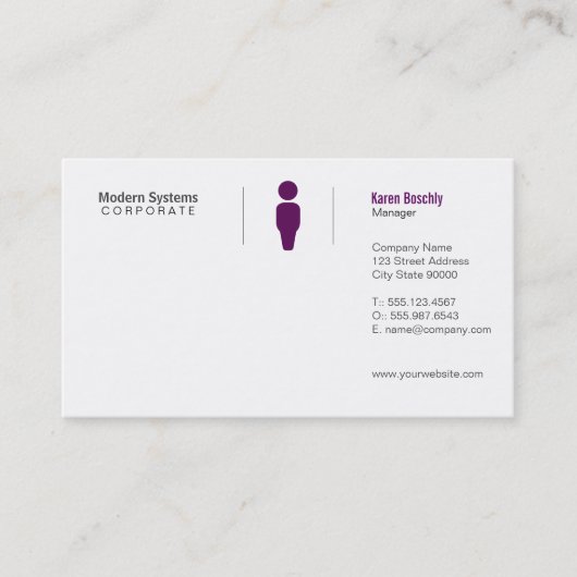 Carte De Visite Grille simple (Devant)
