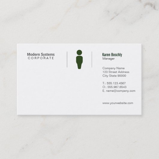 Carte De Visite Grille simple (Devant)