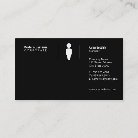 Carte De Visite Grille simple (Devant)