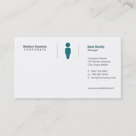 Carte De Visite Grille simple (Devant)