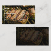 Carte De Visite Griller de dîner de nourriture de biftecks (Devant / Derrière)