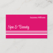 Carte De Visite Grilles blanches roses modernes avec professionnel (Devant)