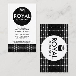 Carte De Visite grilles de sushi