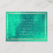 Carte De Visite Grilles encadrées Emerald Green Or Verre métalliqu (Dos)