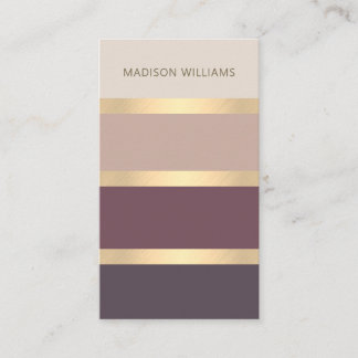 Carte De Visite Grilles larges Or moderne classique