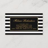 Carte De Visite Grilles modernes et cadre doré (Dos)