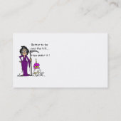 Carte De Visite Grim Reaper Humour d'anniversaire (Dos)
