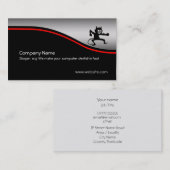 Carte De Visite Grimacerie du lutin de Gremlin, bruissement rouge, (Devant / Derrière)