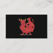 Carte De Visite Grimmy Red Dragon Chinois Rouge (Dos)
