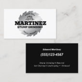 Carte De Visite Grinçage de souche | Service et suppression de l'a (Devant / Derrière)