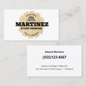 Carte De Visite Grinçage de souche | Service et suppression de l'a (Devant / Derrière)