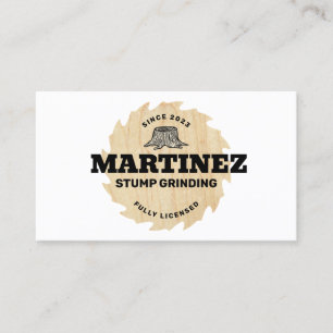 Carte De Visite Grinçage de souche   Service et suppression de l'a