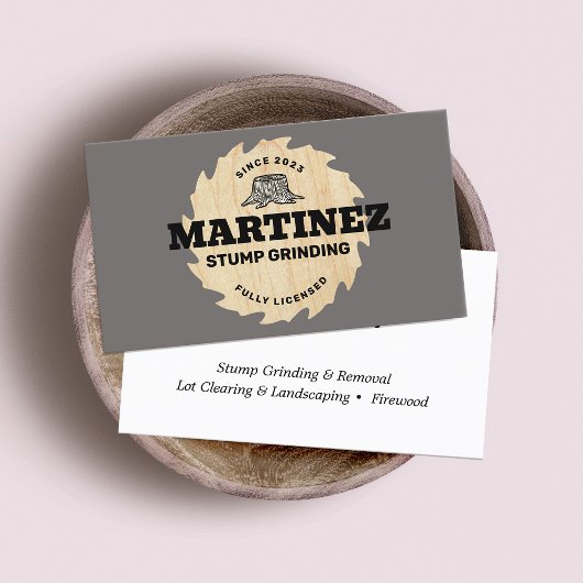 Carte De Visite Grinçage de souche | Service et suppression de l'a